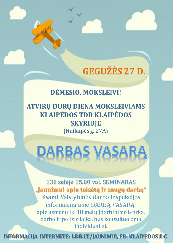 Atviru duru dienos mokiniams KL