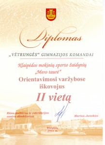 Mero taure  2016 Orientavimosi sportas